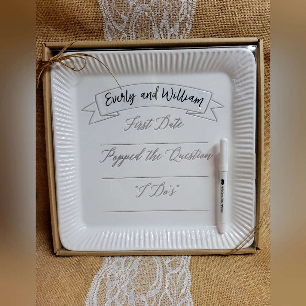 Mud pie couples milestone platter. Perfect wedding gift